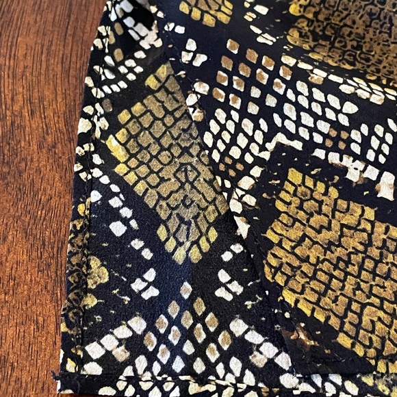 Kobi Halperin Brandy Silk Blouse Marigold Multi Snakeskin Print Sz Large NWT 🔥 - Picture 7 of 9